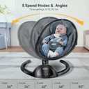 BabyBond Baby Swings for Infants, Bluetooth Infant Swing with Music Speaker, Black