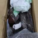 Efomao Big and Tall Office Chair 400lbs  PU Leather Executive Office Chair with Lumbar Support & Leg Rest, Heavy-Duty Computer Chair for Home Office, Brown