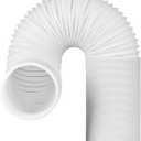 TURBRO Portable Air Conditioner Universal Exhaust Hose - 5 Inch Diameter, 78 Inch Length, Anti-Clockwise Thread (White)