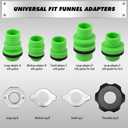 SWANLAKE 18-Piece No-Spill Coolant Funnel Kit, Radiator Funnel Burping Tool, Coolant Bleeder Kit with Adapters, Universal Fitment for Automotive Cooling System