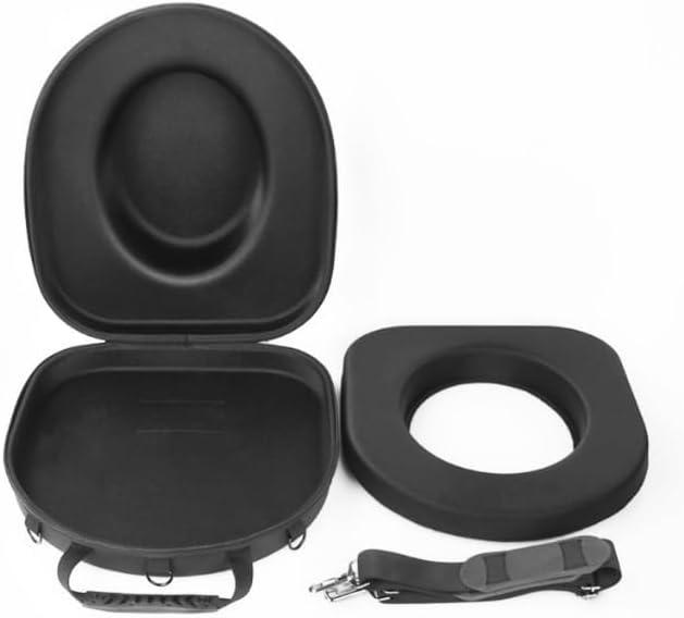 TEQIN Travel Hat Carrier Case Cowboy Hat Box,Hard Cap Storage Organizer with Carrying Handle & Adjustable Shoulder Strap for Cowboy, Panama,Tweed Hats (black)