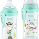 NUK First Choice Toy Story Active Cup 2.0, 10oz. Soft Spout Sippy Cup with On-the-Go Carry Clip, Lightweight, Leak Proof, Spill Proof Cup, 2-pack, 10 fluid ounces