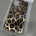 Mephoro Leopard Print Case for iPhone 14 Plus, Fashion Luxury Phone Case for Women and Girls Cute Aesthetic Shockproof Cover for 14 Plus Women Girls 6.7 inches (Borwn)