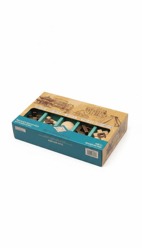 Project Genius True Genius CURATED Collection  Variety Pack, Assembly Puzzle, Disassembly Puzzle, Brain teasers, Adult Puzzle, Wooden and Metal Brain Teasers