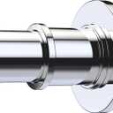 BRIOFOX Industrial Shower Curtain Rod - Never Rust Non-Slip 43-72 Inch 304 Stainless Steel, Chrome