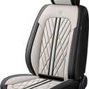 Universal Fit Waterproof Breathable Nappa Leather Automotive Vehicle Car Seat Covers Set Cushion Protector for Sedan SUV