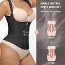 FeelinGirl Waist Trainer for Women Tummy Control Waist Cincher Belt Workout Body Shaper Vest with Adjustable Shoulder Strap