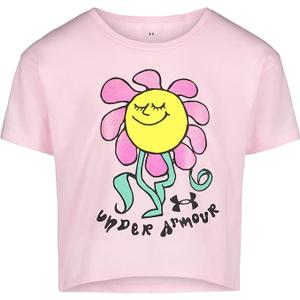 Under Armour Womens Short Sleeve Shirt, Crewneck, Lightweight and Breathable Athletic-Apparel, Pink Sugar, 6X Size