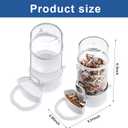 2 Packs Pet Feeder and Waterer, Self Dispensing Automatic Hamster Feeder, Food and Water Dispenser Set, Small Animal Dog Cat Pet Food Bowl, for Dogs Cats Pets Animals, 16x14cm, Blue (Clean)