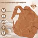 Cute Capybara Backpack with Chic Case and More Pins Ita Bag Cartoon Laptop Travel Utility Funny Going Out Casual Bag(Khaki)