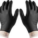 Nechtik BBQ Gloves 4 Cotton Glove Liners and 100 Disposable Gloves Washable Cotton Liners Powder Latex Free Nitrile Gloves