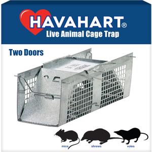 Havahart X-Small 2-Door Humane Catch and Release Live Animal Trap for Moles, Rodents, Shrews, Mice, Voles, and Other Small Animals - 1020 - Live Catch Mouse Trap