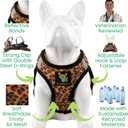 EcoBark Step in Dog Harness - Eco-Friendly Teacup Dog Harnesses for XXS, XS, and Small Dogs - Reflective and Adjustable Mini Body Halter Vest -Tiny Soft Mesh Harness Under 5 lbs (Leopard, XXXS)
