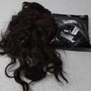 ENTRANCED STYLES Dark Brown Wig with Bangs Long Wigs for Women Long Curly Wavy Synthetic Wig Natural Looking Realistic Wigs for Daily Cosplay Party (Dark Brown)