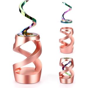 2 in 1 Hypnotic Kinetic Spinning Desk Toy, Adult Fidget Toys, Stress Relief Anti-Anxiety Desk Decor, Ideal Gift for Office Graduation Back to School, Rose Gold