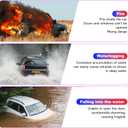 Upgraded Safety Hammer Underwater Window Breaker Emergency Escape Tool, Car Hammer Seat Belt Cutter, Instant Glass Breaker Seat Belt Cutter (Black)