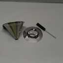 LHS Pour Over Coffee Dripper Reusable Coffee Filter Paperless Coffee Filter Stainless Steel Pour Over Coffee Maker Cone Coffee Dripper for 1-2 Cup,Silver