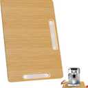 Joy&Grace Appliance Slider for Kitchen Appliances 360 Rolling Sliding Tray for Coffee Maker Countertop, Bamboo Coffee Pot Slider Rolling Tray (Natural, Medium 14.5" x 10")