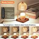 Mocalido Candle Warmer Lamp with Timer, Dimmable Electric Candle Warmer Adjustable Height, Top Candle Melter Warming Lamp for Scented Jar Candles, Amber