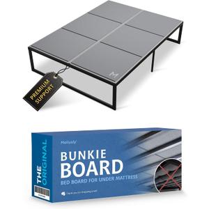 Meliusly Low Profile Bunkie Board Queen Size (60x80) - Non-Slip Breathable Bed Support Board for Slatted Bed Frame, Anti-Sag Under Bed Support, Noise Minimizing Moisture Resistant Bed Board
