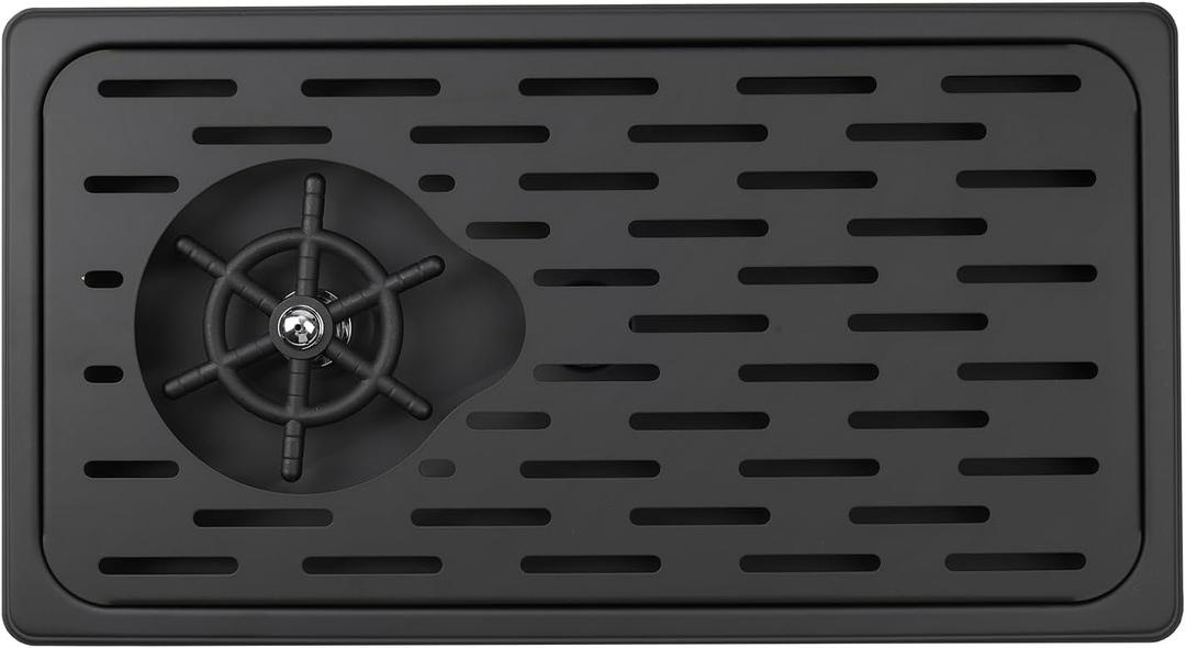 Pitcher RinsersPitcher Washer, Espresso Washer And Spray, Drainage And Drip Tray, 304 Stainless Steel Bar Glass Washer Sink, Suitable For Home Kitchen, Hotel, Coffee Shop, Restaurant (Black)