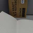 feela 15 Pack A5 Kraft Notebooks, 60 Lined Blank Pages Travel Journal Bulk, Soft Cover Notebooks for Women Girls Students, Making Plans Writing Memos Office School Supplies, 8.3 X 5.5 in