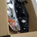 AS Headlight Assembly Compatible with 2006-2011 Honda Civic 4-Door Sedan fit for 2006 2007 2008 2009 2010 2011 Civic 4DR Headlamps Replacement Chrome Housing Amber Reflector