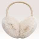 2 x LCXSHYE Winter Ear Warmers for Women Foldable Soft Fluffy Ear muffs Girls Cute Ear Covers for Cold Weather (Beige)