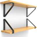 2PCS Heavy Duty Shelf Brackets,8" Metal Wall Brackets Steel Triangle Bracket,300lbs Load Garage Workshop Home Shelf Brackets,Industrial Shelf Supports