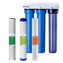 iSpring Whole House Water Filter System, Reduces Chloramine, PFAS, Chlorine, Sediments, 3-Stage Whole House Water Filtration System, 5-Micron, 3/4" Inlet/Outlet, Model: WCB32C-GAC