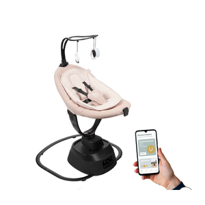 Babymoov Swoon Evolution Connect Baby Swing with Customizable Sounds and Music