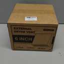 Hon&Guan Dryer Vent Cover Outside 6 Inch Wall Vent with Removable Mesh -304 Stainless Steel Exhaust Vent Cover Rubber Cushioned Non Return Flap, Sliver (6in [Neck Size:5.74/Inner:5.67in])