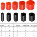 uxcell 50pcs Round Rubber End Caps 3/4"(19mm) White Vinyl Cover Screw Thread Protectors