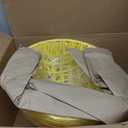 3 Pcs 15 Inch Yellow Ball Chicken Animals Cage, Plastic Rolling Orb Movable for Chickens Rabbits Birds Pigeons, Outdoor Farm Range Portable Round Coop Hutch Safety Globe Prevents Dog Bites