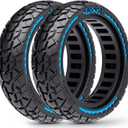 2-Pack 10x2.50 Scooter Tire Tubeless, Upgrade Your Scooter with 60/70-6.5 Off-Road Airless TIre, 10x2.5-6.5 Replacement Tyres for Segway Max G2/G30 Series, Gotrax G6/G5/G MAX/ECLIPSE, etc