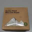 2-Pack Mini Crib Sheets Fitted - 38x26 Pack N Play Sheets for Pack and Play Mattress, Organic Cotton, Soft & Breathable Playard Bedding, Neutral Mini Toddler Bed Cover for Boys, Girls (Elly)