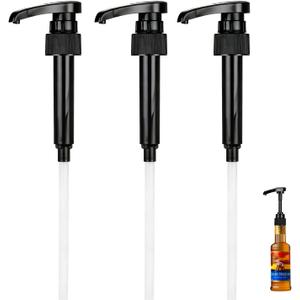 3 PCS Syrup Pump Compatible with Jordans Skinny and Torani, Coffee Syrup Pump Dispenser, Fits 350ml/12.7 Oz Bottles, Accurate Dispensing, with Lockable Design, Easy to Use and Clean, for Syrups Bottle