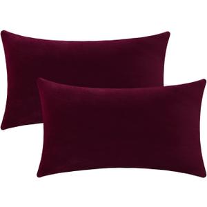 Velvet Lumbar Throw Pillow Covers 11 1/4 ×19.5"