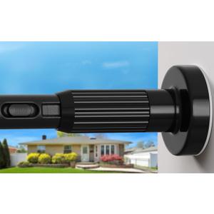 Long Tension Rod 41-165inch Heavy Duty Tension Curtain Rods No Drilling Adjustable Outdoor Curtain Rod for Windows, Shower, Patio, Doorway, Extra Long Spring Rods Diameter 1.26inch Black