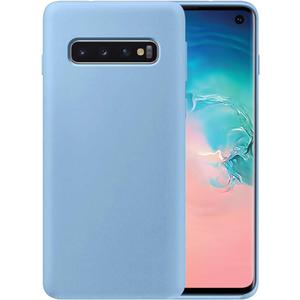 Liquid Silicone Phone Case for Samsung Galaxy S10 Plus S10+ G975 G975U 6.4"/Full Body Protection/Shockproof/Gel Rubber/Cover Case Drop Protection Light Blue