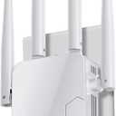 WiFi Extender Internet Booster, Long Range Repeater Wireless Routers Amplifier, Mesh Wi-Fi 80% Faster | Broader Than Ever, Support More Network Devices at Home, 1-Tap Setup