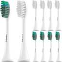 YMPBO 10 Pack Toothbrush Replacement Heads Compatible with TAO Clean Sonic Toothbrush Adults, Tooth Brush Head Toothbrush Heads Refill, Medium Bristles, Super Clean+Whitening