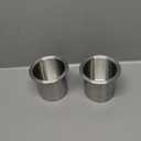 2Pcs Drop-in Cup Holder,304 Stainless Steel Automotive Cup Holders,3.3inch Silver Poker Table Drink Holder Dining Table Cinema Sofa Yacht Boats Cars Touring RV Car Drop-in Drink Cup Holder