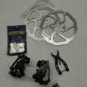 Farbetter Bike Disc Brake Kit, Including Front and Rear Caliper, 160mm Rotor, Mechanic Tool-Free Pad Adjuster for Mountain Bike, Road Bike, Fixed Gear Bike, MTB, BMX (Black)