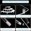 Acrylic Display Risers, 3 Tier Clear Cupcake Perfume Stand Organizer, Half Moon Dessert Stand for Display, Food, Amiibo Funko POP Figure (2half