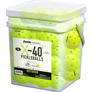 Franklin Sports X-40 Outdoor Pickleballs - Official Ball of USA Pickleball, APP Tour + US Open - Regulation Size, 36 Pack