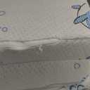 Trifold Pack and Play Mattress, 38"x26" Breathable High Density Soft & Firm Memory Foam Pack N Play Mattresses Pad, Foldable Baby Mattress for Pack N Play with Carrying Bag & Washable Cover (White-08)