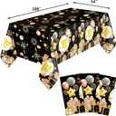 Fancy Land 2026 Happy New Year Tablecloths 3 Pack New Years Eve Party Decoration NYE Disposable Plastic Tablecloths 54 x 108 Holiday Party Table Cover Decoration
