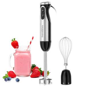 Bonsenkitchen Immersion Handheld Blender with Whisk, 20-Speed & Turbo Mode Hand Blender Stick 500W, 304 Stainless Steel Hand Blender for Soup, Smoothie, Puree, Baby Food Bonsenkitchen Immersion Handheld Blender with Whisk, 20-Speed & Turbo Mode Hand Blender Stick 500W, 304 Stainless Steel Hand Blender for Soup, Smoothie, Puree, Baby Food