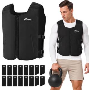 ZELUS 32lb Adjustable Weighted Vest for Men Women, Rucking Workout